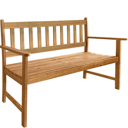 BSTOPHKL Outdoor Wood Bench Garden Bench 705Lbs Weight Capacity Acacia Wood Patio Bench for Porch Lawn Balcony Backyard, Nature