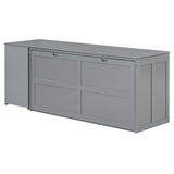 Ball & Cast Murphy Bed Queen,Murphy Bed Cabinet W/Rotable Desk,Wood Hidden Wall Bed W/Storage Cabinet,Folding Bed Frame for Guest Room,Bedroom,Living Room,Gray Ball & Cast