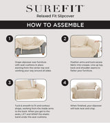 SureFit Essential Twill Parent Listing (Wing Chair, White) SureFit