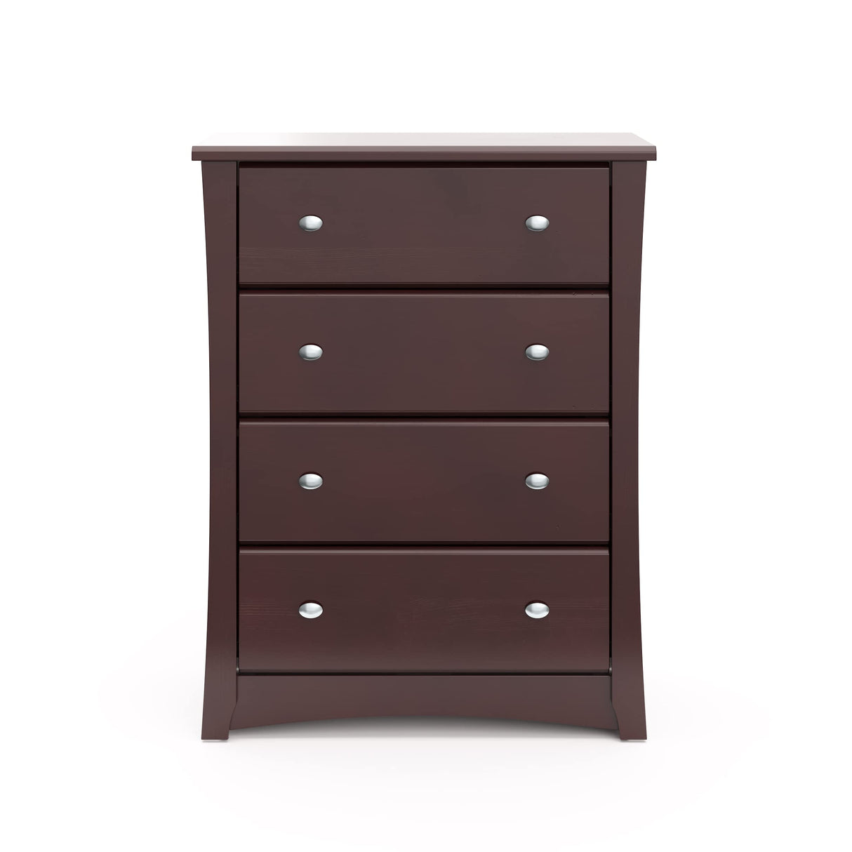 Storkcraft Crescent 4 Drawer Chest (Espresso) – GREENGUARD Gold Certified, Easy-to-Match Chest of Drawers for Nursery and Kids Bedroom, Dresser Organizer for Children’s Bedroom STORKCRAFT