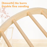 Pelnuies Pikler Triangle Set, 5 in 1 Wooden Montessori Climbing Set with Ramp for Sliding or Climbing, Foldable Toddler Climbing Toys Indoor Playground, Jungle Gyms for Toddlers 1-3, Natural Pelnuies