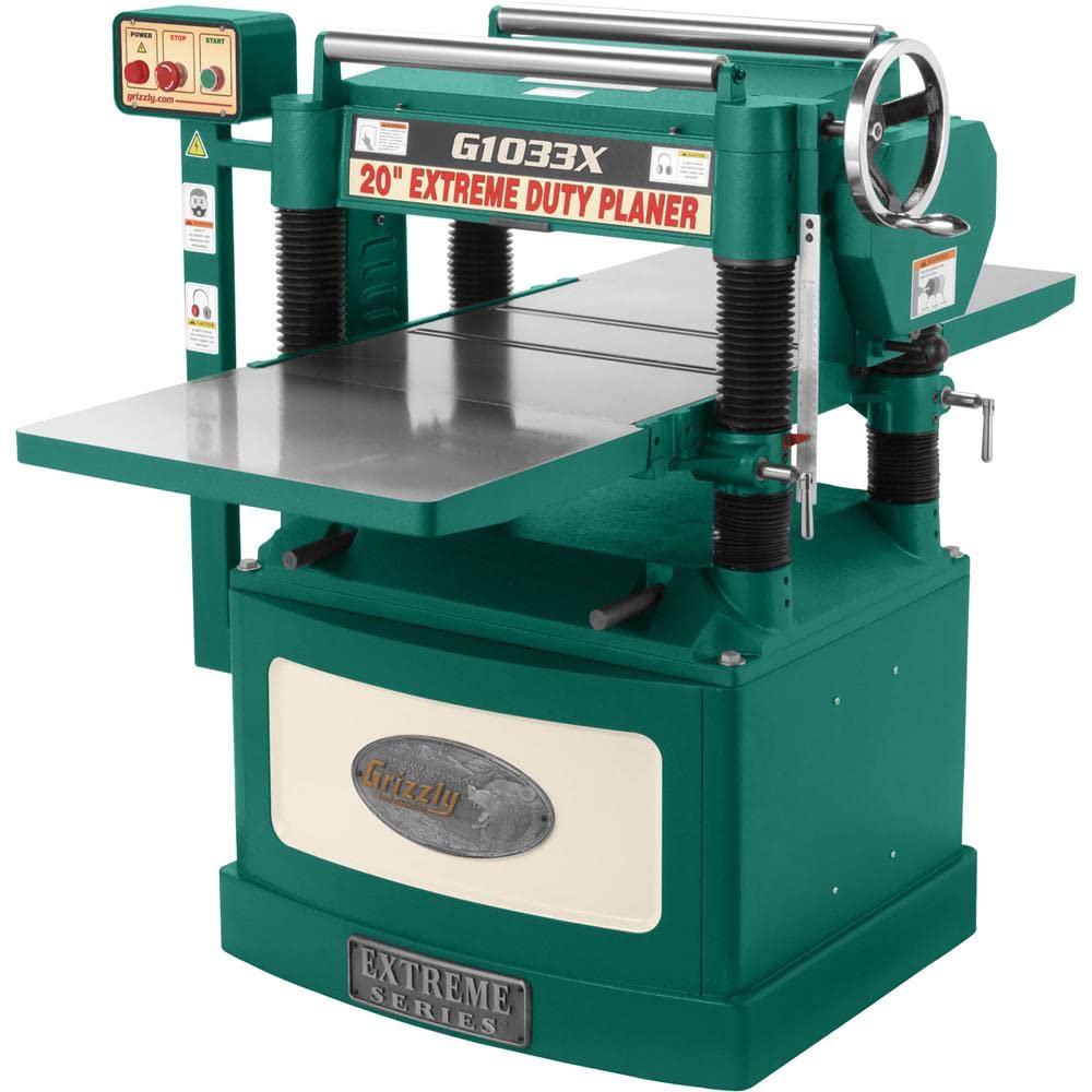 Grizzly Industrial G1033X - 20" 5 HP Helical Cutterhead Planer Grizzly Industrial