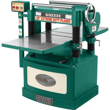 Grizzly Industrial G1033X - 20" 5 HP Helical Cutterhead Planer Grizzly Industrial
