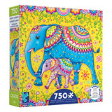 Ceaco - Groovy Animals - Elephants - 750 Piece Jigsaw Puzzle Ceaco