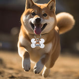 30 Pcs Sublimation Blank Dog Tags Bone Shaped DIY Double Sided Aluminum Dog ID Tags Bone Shaped Pet Name Tags Dog Collar Tags with Dogs and Cats GEKIXUTP