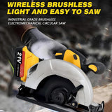 Cordless Circular Saw for DEWALT 20V MAX Battery, 7-1/4 Inch Brushless Power Circular Saws, 0-50 Degree Bevel Capability, Lightweight with 2 Blades for Woodworking, Stone & Plastic, Bare Tool Only searvgrh
