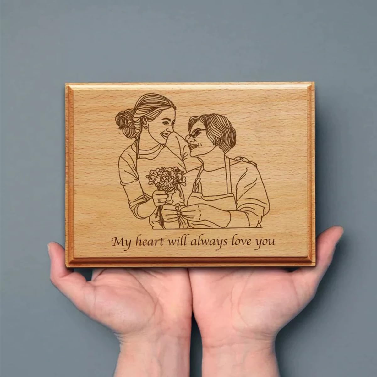 Gifts for Mom, Personalized Mother Day Wooden Sign Gifts Custom Cutting Boards Wood Engraved Gifts for Mom Dad Family Gifts Ideas Couples Gift Ideas MIGORA