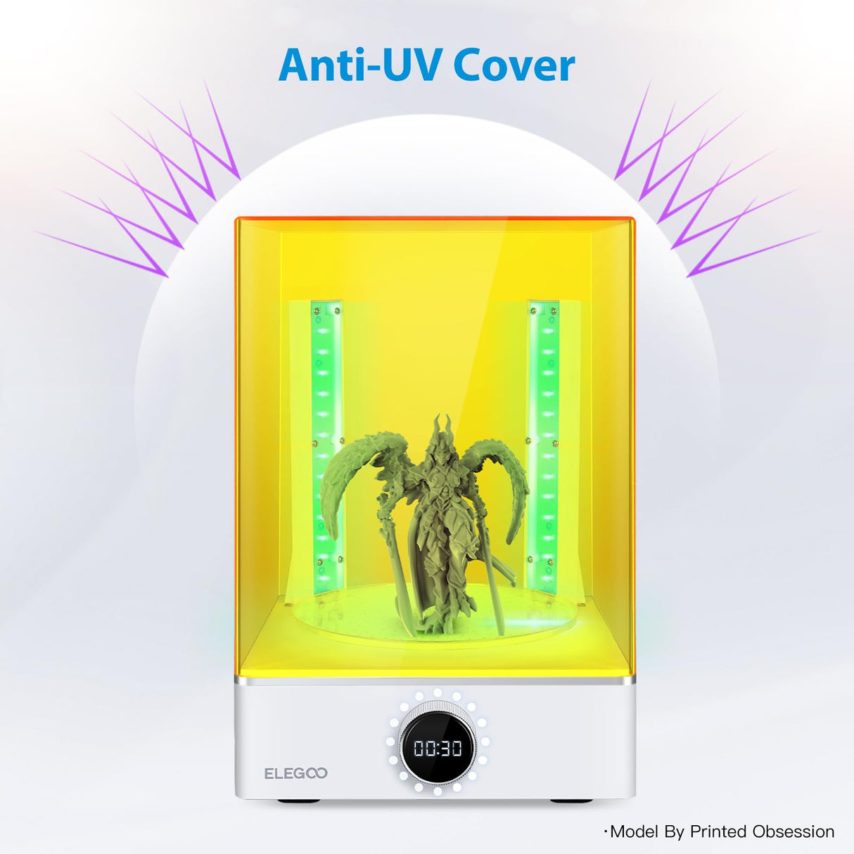 ELEGOO Mercury XS Bundle Wash and Cure Station with Handheld UV Curing Lamp Suitable for Saturn Mars MSLA 3D Printers ELEGOO