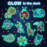 EAPHANT Kids Crafts, 15 PCS Arts and Crafts Painting Kits for Kids Activities Wooden Magnets to Paint EAPHANT