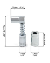QWORK 90 Degree Grease Coupler Adapter with Sleeves, Grease Gun Coupler Snaps onto Grease Fittings in Tight Spaces for Auto, Farm, Truck or Industrial Use QWORK