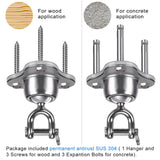 SELEWARE Heavy Bag Hanger Punching Bag Heavy Bag Ceiling Mount Hanger Silent Ball Swivel for Boxing Muay Thai Training Speed Bag, Heavy Duty Swing Hanger Swivel Hook for Tire Net Swing Hardware SELEWARE