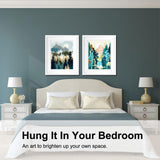 BAISITE Paint by Numbers Kit for Adults Beginners,12" Wx16 L 2 Pack Canvas for Painting Kits for Adults in Colorful Box-Sunrise Mountains Waterful 7172 BAISITE