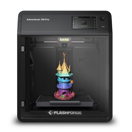 FLASHFORGE Adventurer 5M Pro 3D Printer with 1 Click Auto Printing System, 600mm/s High-Speed, Quick Detachable 280°C Nozzle, Core XY All-Metal Structure, Multi-Functional 220x220x220mm 3D Printer FLASHFORGE