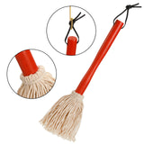 Hedume 6 Pack 12" BBQ Sauce Basting Mops, Roasting or Grilling Basting Mop, Cotton Fiber Head and Hardwood Handle, Grill Basting Mop for Barbeque, Marinade, Smoking Steak or Glazing Hedume