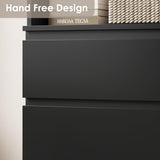 GarveeHome 70 in Bookcase with Drawers, Tall Bookshelf Farmhouse Bookcases Wooden Deep Bookshelves Storage Cabinet Organizer for Living Room, Study, Kitchen, Home Office GarveeHome