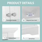 Tangkula 62" H Kitchen Pantry Cupboard, Freestanding Storage Cabinet w/Adjustable Shelves & 2 Large Drawers, Tall Floor Cabinet Home Storage for Kitchen Living Room Bathroom (White) Tangkula