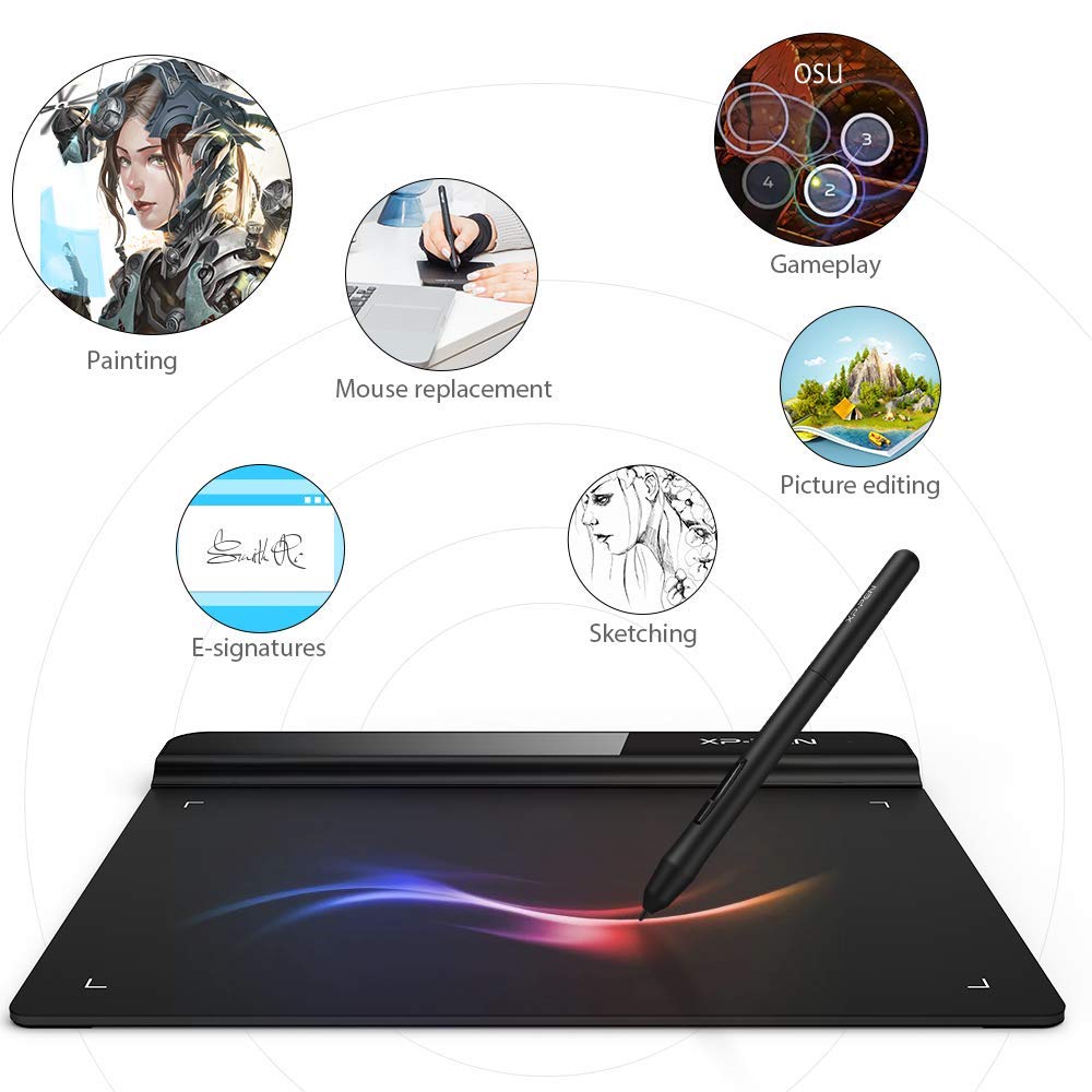 Drawing Tablet XPPen StarG640 Digital Graphic Tablet 6x4 Inch Art Tablet with Battery-Free Stylus Pen Tablet for Mac, Windows and Chromebook (Drawing/E-Learning/Remote-Working) XP-PEN