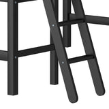 Hillsdale Caspian Black Solid Wood Twin Loft Bed with Built-In Desk for Kids Hillsdale