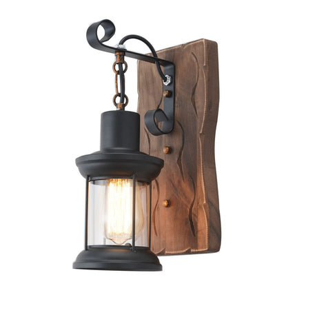 Vintage Industrial Wall Sconce, Rustic Light Fixtures Wood Metal Farmhouse Indoor Black Wall Sconce Fixture for Dining Room, Hallway, Hotel, bar, Porch Corridor Decorate NDDSWM