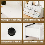 CHUWELL 9 Drawer Double Dresser for Bedroom, 59.1" Wide White Dressers & Chests of Drawers with Large Capacity Storage,Dresser for Bedroom CHUWELL