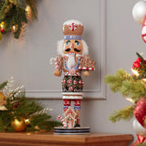 Kurt Adler 16-Inch Wooden Gingerbread Christmas Nutcracker (Color May Vary),Brown/Beige Kurt S. Adler