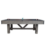 Hathaway Logan 7-ft Pool Table Combo Set with Benches - Rustic Gray with Blue Felt, Barnwood Hathaway