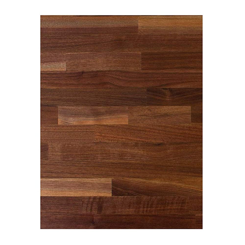 John Boos WALKCT-BL1825-O Blended Walnut Solid Wood Finish Natural Edge Grain Kitchen Cutting Board Island Top Butcher Block, 18 x 25 x 1.5 inches John Boos