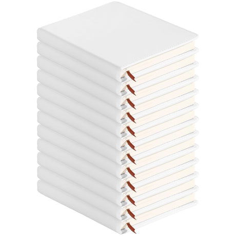 Lnrueg 12 Pcs A5 Sublimation Notebook Blank Journal 100 Pages - Hardcover PU Notebooks for Note Taking Plan Making Diary Writing - School Office Supplies… Lnrueg