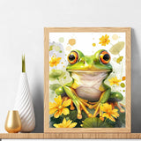 Natuyalo Paint by Numbers for Adults Beginner, Frog Acrylic Easy Paint by Numbers Kits Animal Craft Kits for Adults Suitable for Home Wall Decoration Flameless 16x20 Inch Natuyalo