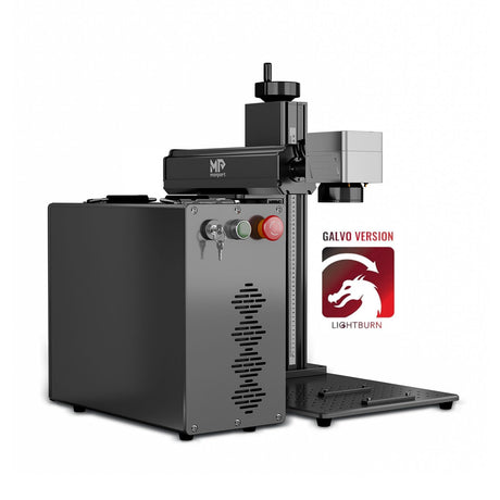 Monport 30W Fiber Laser Engraver with Lighburn,MOPA Laser Marking Machine with 6.9" x 6.9" Lens Red Dot Guide for Metal Color Marking for Aluminum Gold Steel More Monport