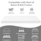 PayLessHere 5 Inch Twin Green Tea Memory Foam Mattress Cooling Gel Infused Mattress,Medium Firm Mattresses Fiberglass Free/CertiPUR-US Certified/Bed-in-a-Box/Pressure Relieving Twin Size,White PayLessHere