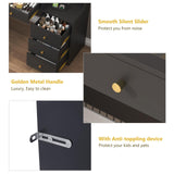 62" Large Black Vanitys Desk w/ Tempered Glass Top,60000-color LED Lights,Power Outlet, Make up Vanity w/ 3 Lights Mode LED Mirror,9 Drawers,2 RGB Cabinet LED Vanity Table for Women,Girls chartustriable