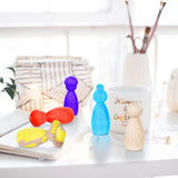 MAGICLULU 5pcs Blank Wooden Peg Dolls Unfinished Wood Dolls Unpainted Blank Puppet Dolls Wood Peg People Crafts for DIY Graffiti Painting Dollhouse Decor (3x8cm) MAGICLULU