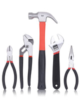 FASTPRO 215-Piece Home Repairing Tool Set with 12-Inch Wide Mouth Open Storage Bag,Household Hand Tool Kit,Red FASTPRO