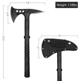 Hitdudu Camping Axe, Survival Throwing Hatchet with Sheath, Tactical Tomahawk with Spike, Nylon Fiber Handle for Outdoor Survival Hiking Camping Hitdudu