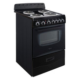 Avanti ERU240P1B ERU240 24" Electric Range Oven with Framed Glass Door, in Black Avanti