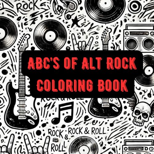 ABC's of Alt Rock Coloring Book: Alphabet Pictographs of Iconic Alt Rock Bands – Coloring Fun for Kids and Adults WoodArtSupply