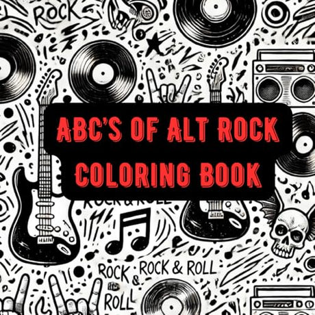 ABC's of Alt Rock Coloring Book: Alphabet Pictographs of Iconic Alt Rock Bands – Coloring Fun for Kids and Adults WoodArtSupply