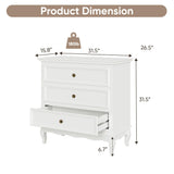 RoyalCraft White 3 Drawer Dresser for Bedroom, Wide Chest of Drawers with Ball Bearing Slide, Modern Wood Dresser Wide Nightstand Cabinet for Living Room RoyalCraft