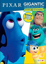 Disney Pixar 192-Page Coloring and Activity Book; Dory Nemo Toy Story Monsters Inc Inside Out Cars; Bendon 49935 Disney