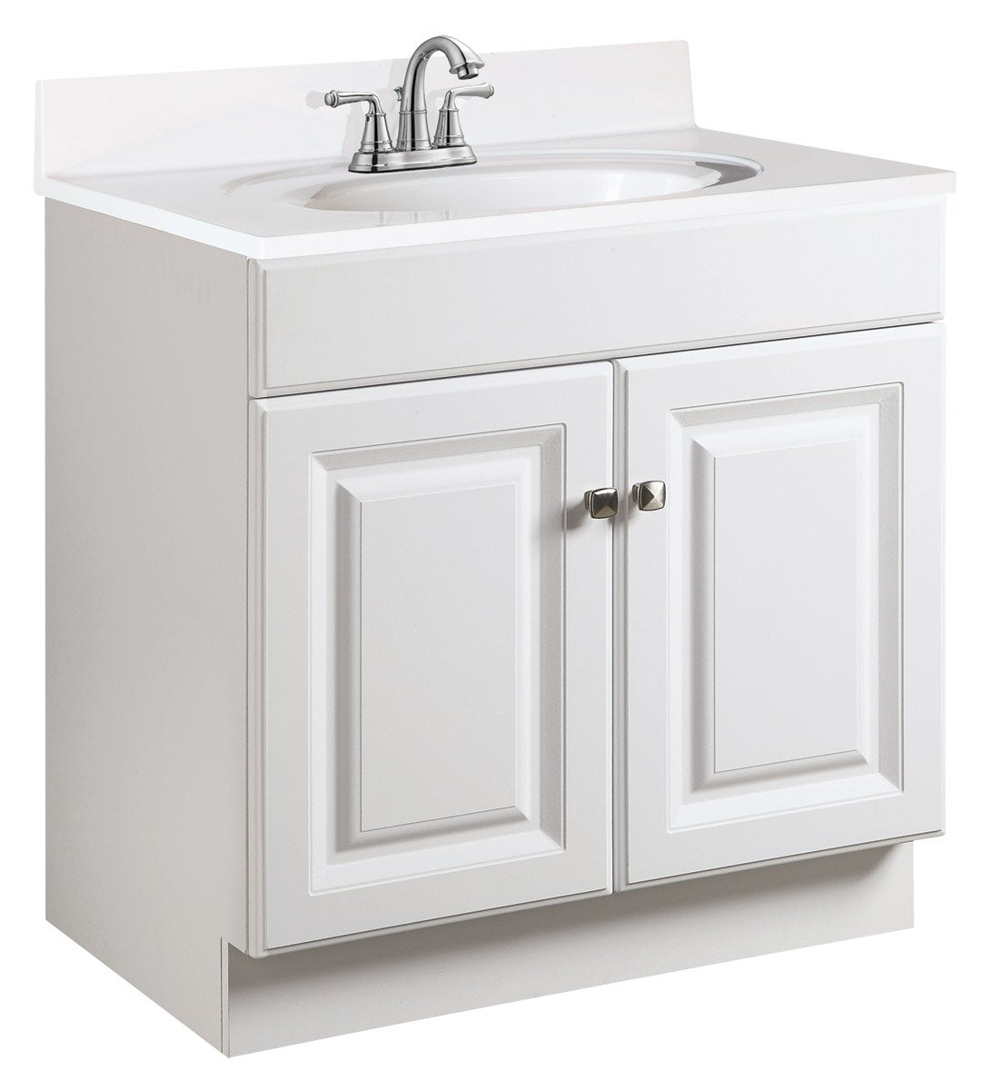 Design House 597153 Wyndham Unassembled Bathroom Vanity Cabinet Without Top, 30 x 21/2 Door, White Design House