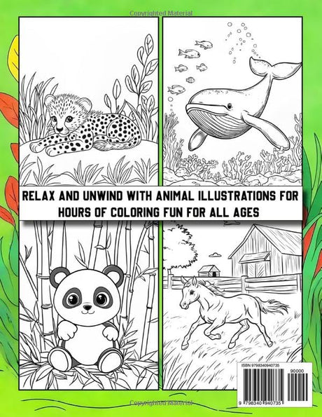Adorable Cute & Cuddly Baby Creatures Coloring book: Relax and Unwind with Animal Illustrations for hours of coloring fun for all ages WoodArtSupply