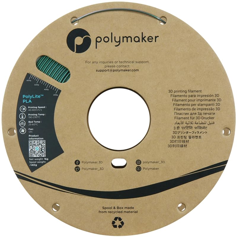 Polymaker Color Changeable Starlight Purple-Green PLA 3D Printer Filament 1.75mm, Different Color by Light, Barely Visible Layer Lines - Starlight Comet 1.75 PLA Metallic 1kg - WoodArtSupply