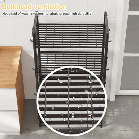 5 Tier Storage Shelves Adjustable Shelving Unit Heavy Duty Storage Rack 66 Lbs Capacity for Kitchen Pantry Closet Bathroom Laundry Garage Black Generic
