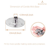 BEADNOVA Candle Wick Base 100pcs Candle Wick Cilps Sustainer Tabs for DIY and Making (12.5mm/ 0.5inch) BEADNOVA