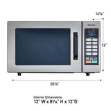 Panasonic Consumer NE1054F 1000 Watt Commercial Microwave Oven With 10 Programmable Memory, Stainless Panasonic