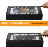 Metal Rectangle Table Top Firepit - Smores Maker Kit with 4 Roasting Sticks Indoor Tabletop Fire Pit & Outdoor Table Fireplaces, Gift for Father's Day | Modern Home Décor, Housewarming & Birthday Gift EAST FLAME