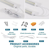 AQIQUUT Led Shop Lights,Led Shop Lights 4FT,50W 6500K 7000LM Clear White,Led Shop Light 4FT 110V Linkable Integrated V-Shape for Shop Garage,Warehouse,Workbench and Workshop Indoor(4-Pack) AQIQUUT