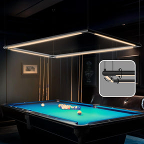 Solvita Pool Table Light –Premium LED Billiard Light, Flicker-Free, Adjustable Height & 360° Rotatable Design – Bright White 3000K (Rectangle 49.6 x 25 inch) Solvita