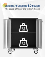 GarveeHome Heavy Duty Garage Storage Cabinet with Wheels, Rolling Tool Cabinet with Adjustable Shelf & Lockable Doors, Rust Resistant for Home Office Workshop, GarveeHome